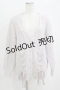 Ank Rouge / レースアップカーディガン M ピンク H-26-02-20-057-CA-TO-NS-ZH