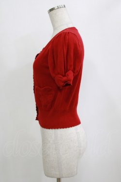 画像2: Ank Rouge / ハートポケットカーディガン M レッド H-26-02-20-059-CA-TO-NS-ZH