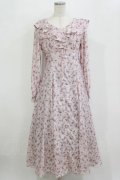 Ank Rouge / 花柄ロングワンピース M ピンク H-26-02-20-007-CA-OP-NS-ZH