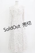Ank Rouge / 花柄ロングワンピース M アイボリー H-26-02-20-008-CA-OP-NS-ZH