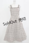 m petit by misako / AMCHKスクエアネックジャンパースカート S ブラウン H-26-02-20-011-LO-OP-NS-ZH