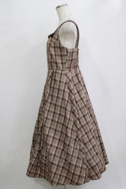 画像2: m petit by misako / AMCHKスクエアネックジャンパースカート S ブラウン H-26-02-20-011-LO-OP-NS-ZH