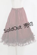 axes femme kawaii / レースフリルペチスカート M ワイン H-26-02-20-014-AX-SK-NS-ZH