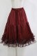 画像1: axes femme kawaii / レースフリルペチスカート M ワイン H-26-02-20-014-AX-SK-NS-ZH (1)