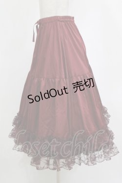 画像2: axes femme kawaii / レースフリルペチスカート M ワイン H-26-02-20-014-AX-SK-NS-ZH