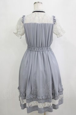 画像3: axes femme POETIQUE / レースビスチェ切り替えワンピ M ブルーグレー H-26-02-21-024-AX-OP-NS-ZH
