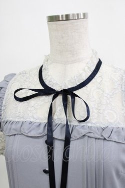 画像4: axes femme POETIQUE / レースビスチェ切り替えワンピ M ブルーグレー H-26-02-21-024-AX-OP-NS-ZH