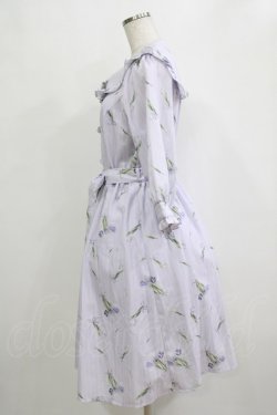 画像2: axes femme POETIQUE / チューリップストライプワンピース M ラベンダー H-26-02-21-027-AX-OP-NS-ZH