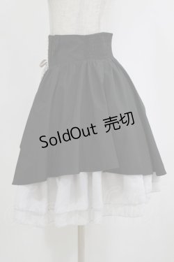 画像2: axes femme POETIQUE / 編み上げ2カラーシフォンスカート M ブラック/グレー H-26-02-21-036-AX-SK-NS-ZH