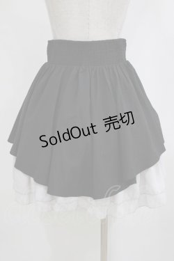 画像3: axes femme POETIQUE / 編み上げ2カラーシフォンスカート M ブラック/グレー H-26-02-21-036-AX-SK-NS-ZH