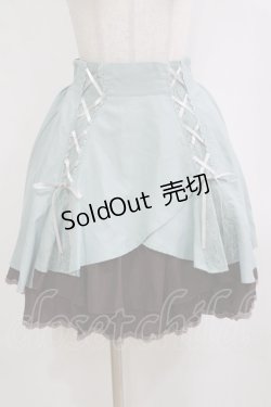 画像1: axes femme / ダブルレースアップスリットスカート M ミント/ブラウン H-26-02-21-037-AX-SK-NS-ZH