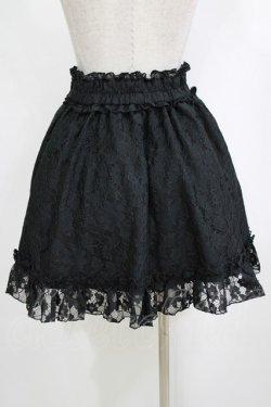 画像3: DearMyLove / レースのフリルレースアップスカート M ブラック H-26-02-21-038-EL-SK-NS-ZH