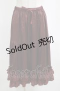 axes femme kawaii / ミディフリルペチスカート M ワイン H-26-02-21-046-AX-SK-NS-ZH
