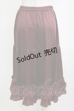 画像3: axes femme kawaii / ミディフリルペチスカート M ワイン H-26-02-21-046-AX-SK-NS-ZH