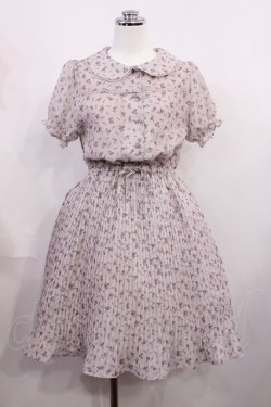 画像1: Ank Rouge / PetitRoseプリーツシフォンワンピース M ピンク H-26-02-21-1006-CA-OP-NS-ZH