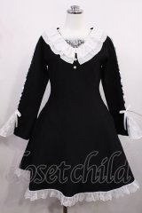 mellfy memory / Precious memories flare ニットワンピース M ブラック H-26-02-21-1007-0-OP-NS-ZH