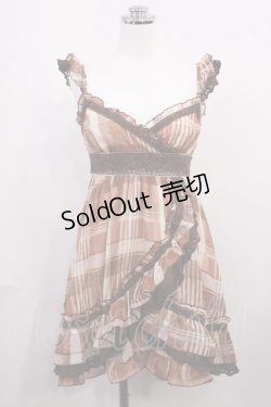 画像1: LIZ LISA / チェックベビードール Free ブラウン H-26-02-21-1008-LO-OP-NS-ZH