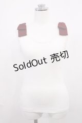 Amavel / 肩リボンタンクトップ Free オフ H-26-02-21-1017-CA-TO-NS-ZH