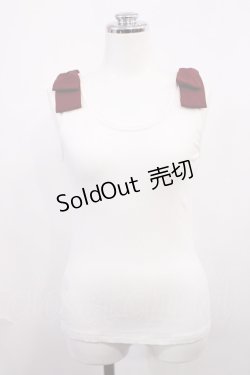 画像1: Amavel / 肩リボンタンクトップ Free オフ H-26-02-21-1017-CA-TO-NS-ZH
