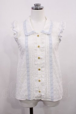 画像1: LIZ LISA / 配色レースブラウス Free オフ/サックス H-26-02-21-1020-LO-BL-NS-ZH