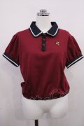 Secret Honey / ハチ刺繍ポロシャツ Free ボルドー/ネイビー H-26-02-21-1022-CA-BL-NS-ZH