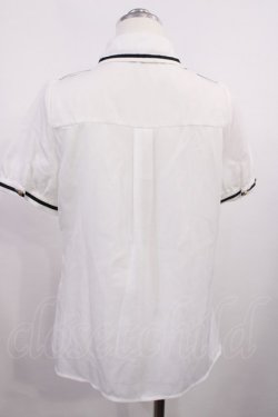 画像2: Amavel / Romantique Emblemチェックリボン&ネクタイブラウス Free オフ/パープル H-26-02-21-1023-CA-BL-NS-ZH