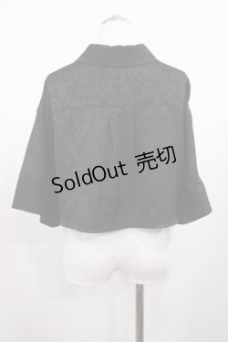 画像2: axes femme / チャイナ釦ショートボレロブラウス Free ブラック H-26-02-21-1024-AX-TO-NS-ZH