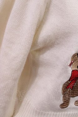 画像3: axes femme kawaii / ロイヤルベアーズニットカーディガン M アイボリー H-26-02-21-1028-AX-TO-YZ-ZH