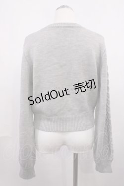 画像2: Honey Cinnamon / twins catsジャガードニットカーディガン Free グレー H-26-02-21-1030-LO-TO-NS-ZH