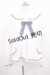 Amavel / Crown Emblem セーラーフードポンチョパーカー Free オフ/ネイビー H-26-02-21-1031-CA-TO-NS-ZH