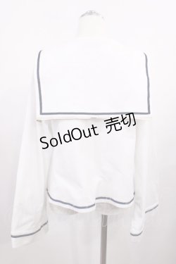 画像2: Amavel / Crown Emblem セーラーフードポンチョパーカー Free オフ/ネイビー H-26-02-21-1031-CA-TO-NS-ZH