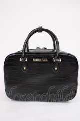 Maison de FLEUR / クロコ型押しバッグ  ブラック H-26-02-21-1034-LO-BG-YZ-ZH