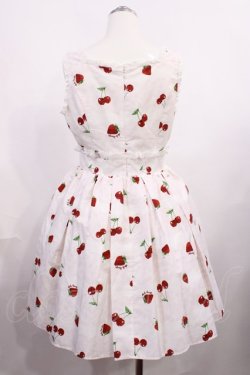 画像2: Ank Rouge / LacyCherryberryウエスト切替ジャンパースカート M オフ/ピンク H-26-02-21-1004-CA-OP-NS-ZH