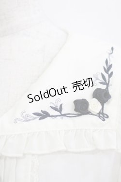 画像4: axes femme POETIQUE / 刺繍セーラー襟ブラウス M オフ H-26-02-21-049-AX-BL-NS-ZH