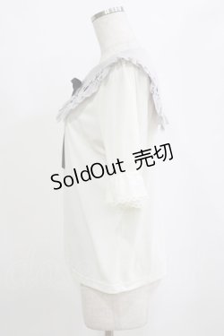 画像2: axes femme / マリン刺繍セーラー襟PO M オフ/グレー H-26-02-21-050-AX-TO-NS-ZH