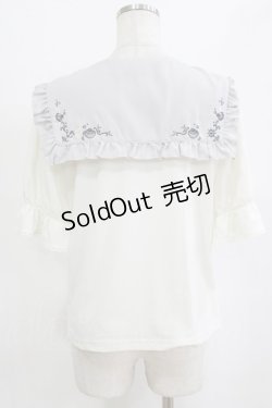 画像3: axes femme / マリン刺繍セーラー襟PO M オフ/グレー H-26-02-21-050-AX-TO-NS-ZH