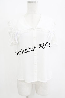 画像1: Ank Rouge / はしごレースブラウス M オフ/ラベンダー H-26-02-21-055-CA-BL-NS-ZH