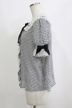 画像2: Angelic Pretty / ギンガムはしごレースブラウス Free ブラック H-26-02-21-057-AP-BL-NS-ZH
