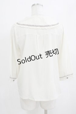 画像3: axes femme / パイピングデザインブラウス M 生成り H-26-02-21-060-AX-BL-NS-ZH