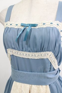 画像4: axes femme kawaii / ヴィンテージシフォンジャンパースカート M サックス H-26-02-21-006-AX-OP-NS-ZH