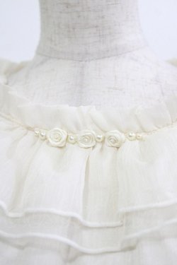 画像4: axes femme POETIQUE / 巻き薔薇シフォンブラウス M オフ H-26-02-21-061-AX-BL-NS-ZH