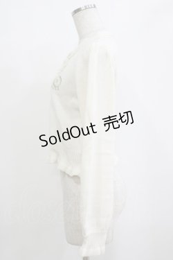 画像2: axes femme kawaii / ロイヤルベアーズニットカーディガン M オフ H-26-02-21-065-AX-TO-NS-ZH