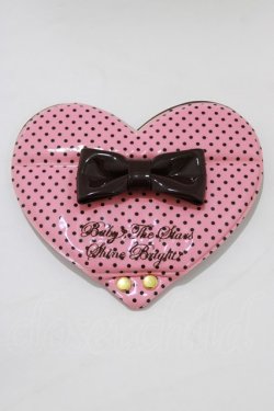 画像1: BABY,THE STARS SHINE BRIGHT / ドットリボンデコレーションハートミラー  ピンク H-26-02-21-068-BA-ZA-NS-ZH