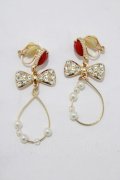 m petit by misako / AMハートリボンイヤリング  ゴールド H-26-02-21-071-LO-AC-NS-ZH
