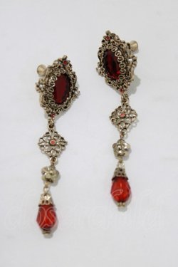 画像1: axes femme / オリエンタル風イヤリング  レッド H-26-02-21-072-AX-AC-NS-ZH