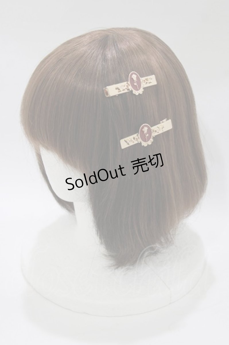 画像1: m petit by misako / AMフラワー2Pクリップ  レッド H-26-02-21-075-LO-AC-NS-ZH (1)