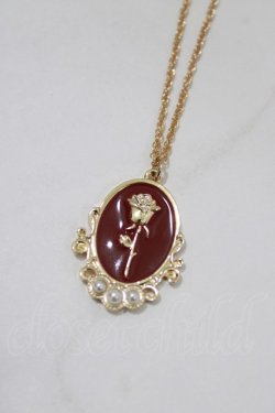 画像1: m petit by misako / AMフラワーネックレス  レッド H-26-02-21-077-LO-AC-NS-ZH