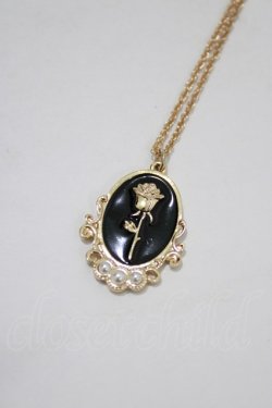 画像1: m petit by misako / AMフラワーネックレス  ブラック H-26-02-21-078-LO-AC-NS-ZH