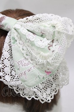 画像2: BABY,THE STARS SHINE BRIGHT / 眠りアリスプリントカチューシャ  ミント H-26-02-21-079-BA-AC-NS-ZH