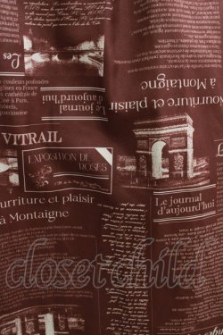 画像4: axes femme / nouvelle柄ワンピース Free ボルドー H-26-02-21-014-AX-OP-NS-ZH